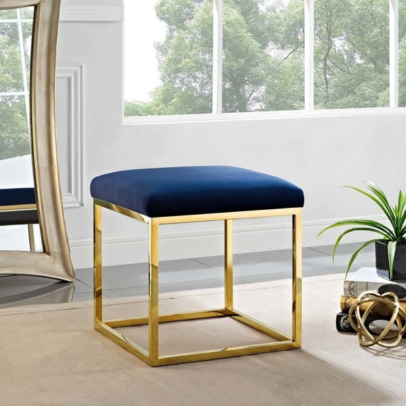 small storage seating bench Modway Furniture Sofas and Armchairs Gold Navy