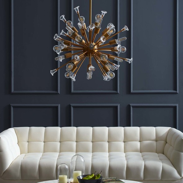12 light gold chandelier Modway Furniture Ceiling Lamps
