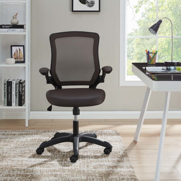 ergonomic desk chairs with wheels Modway Furniture Office Chairs Office Chairs Brown