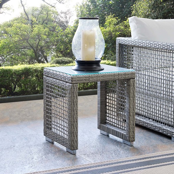 fold up outdoor table and chairs Modway Furniture Bar and Dining Gray
