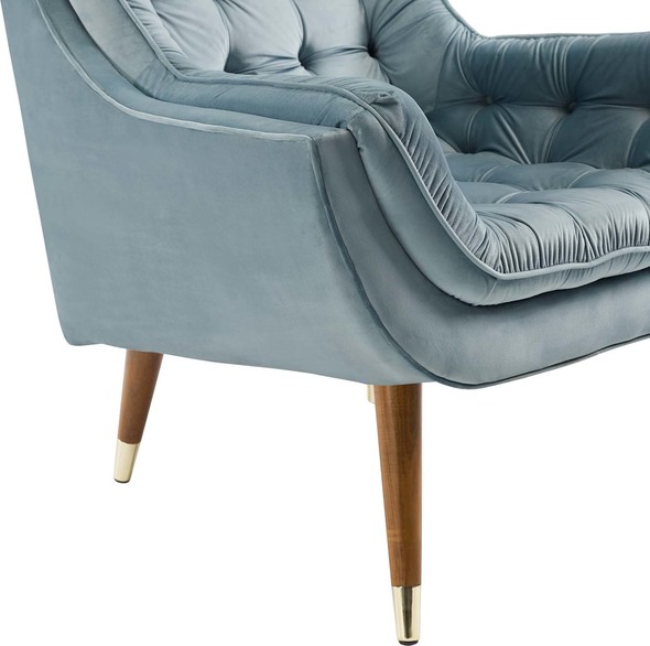 chair with ottoman leather Modway Furniture Lounge Chairs and Chaises Light Blue