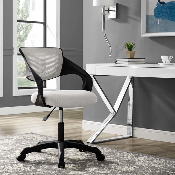 mesh armchair Modway Furniture Office Chairs Office Chairs Gray