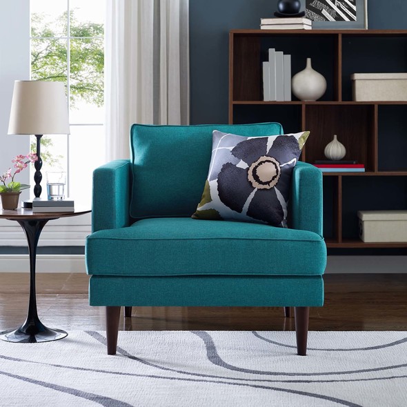 leather chair with arms Modway Furniture Sofas and Armchairs Teal