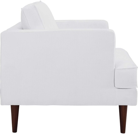 leather chair white Modway Furniture Sofas and Armchairs White