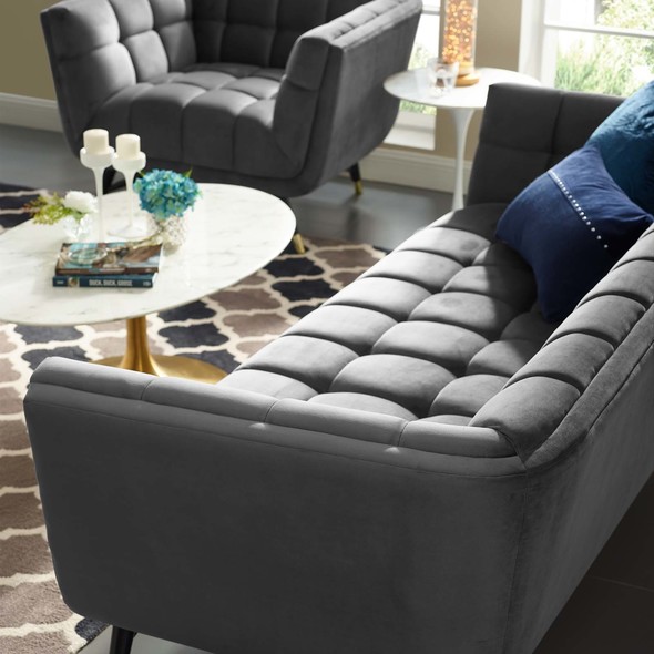 sofa with chaise sale Modway Furniture Sofas and Armchairs Sofas and Loveseat Gray