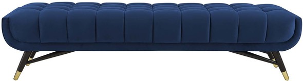square ottoman stool Modway Furniture Benches and Stools Midnight Blue