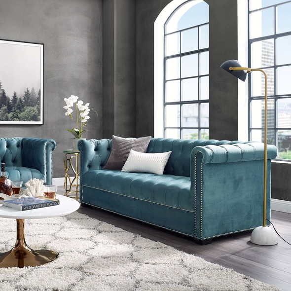 l sofa sectional Modway Furniture Sofas and Armchairs Sea Blue