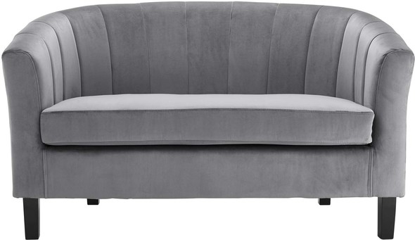 red tufted sectional Modway Furniture Sofas and Armchairs Gray