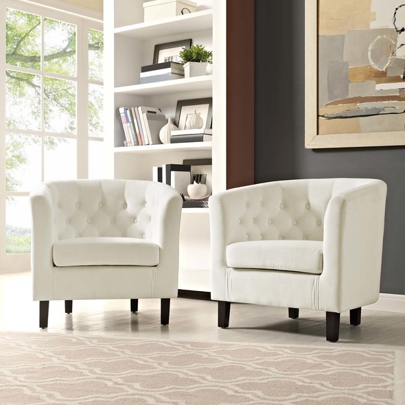blue and brown accent chair Modway Furniture Sofas and Armchairs Ivory