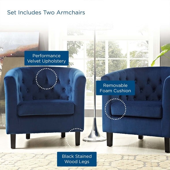 living room accent chair with ottoman Modway Furniture Sofas and Armchairs Navy
