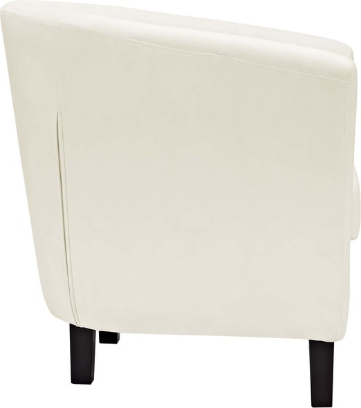 black velvet lounge chair Modway Furniture Sofas and Armchairs Ivory