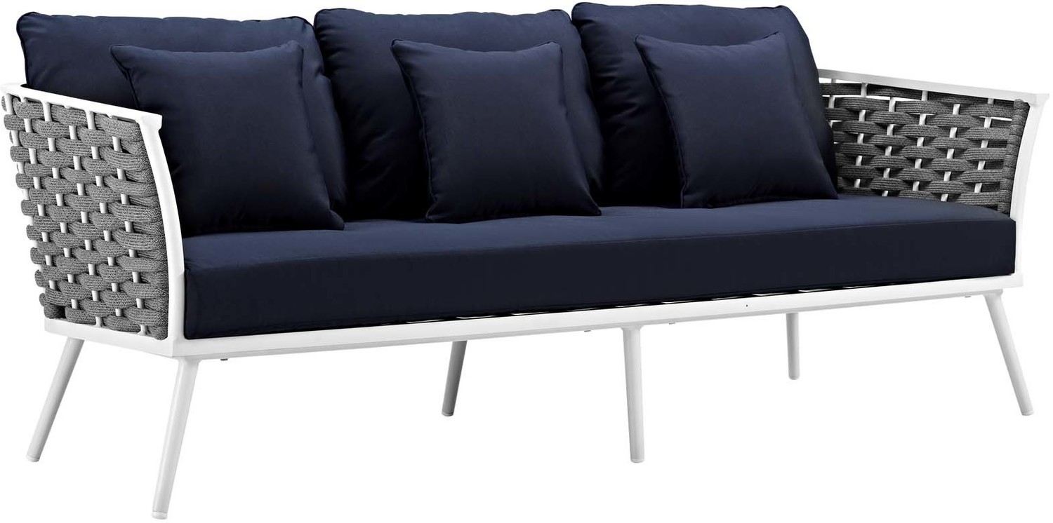 black velvet sectional sofa Modway Furniture Sofa Sectionals White Navy