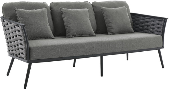 sleeper sectional sofa near me Modway Furniture Sofa Sectionals Gray Charcoal