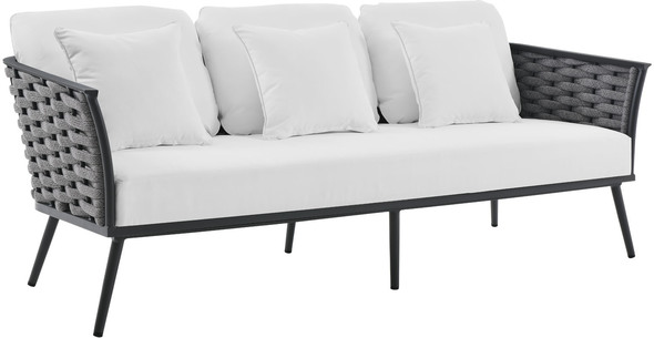 buy sectional sofa Modway Furniture Sofa Sectionals Gray White