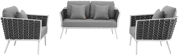 farah sofa Modway Furniture Sofa Sectionals White Gray