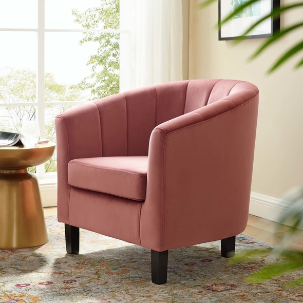 leather club armchair Modway Furniture Sofas and Armchairs Dusty Rose
