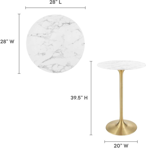 ikea bar height table and chairs Modway Furniture Bar and Dining Tables Gold White