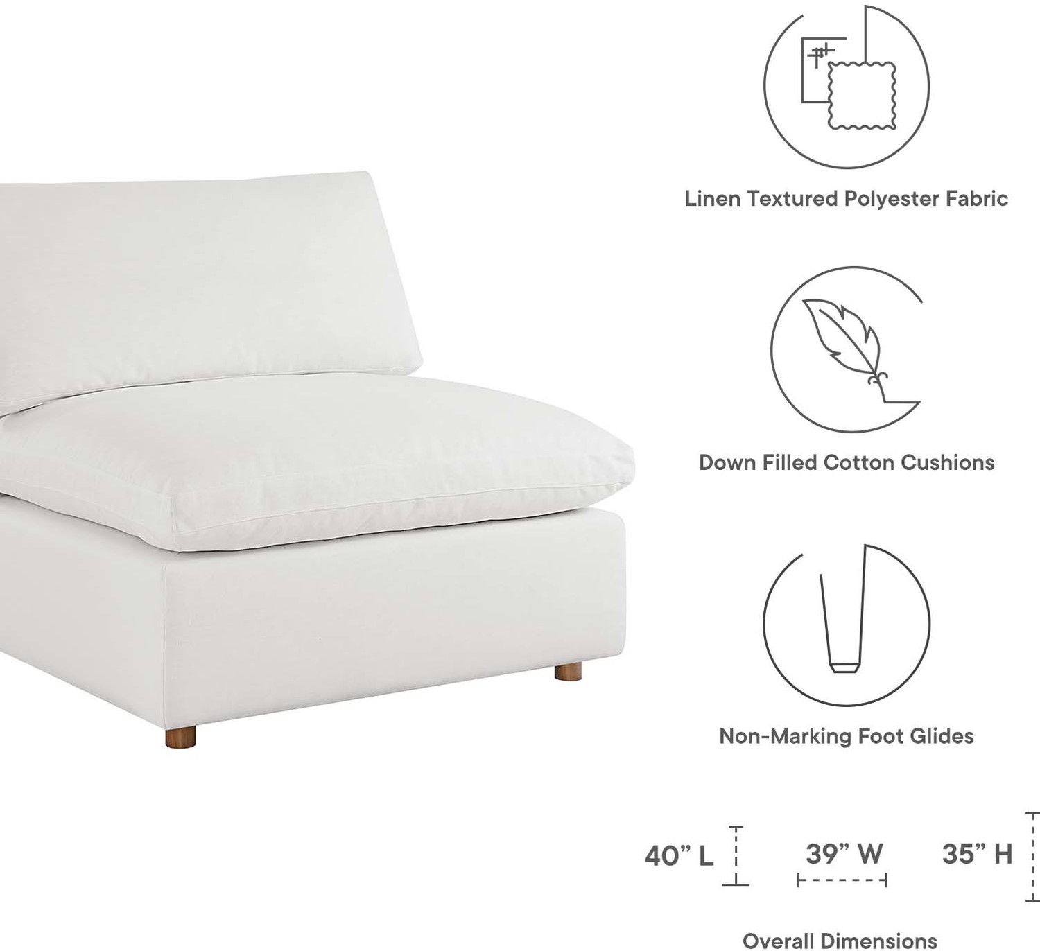 leather chair design Modway Furniture Sofas and Armchairs Chairs Pure White