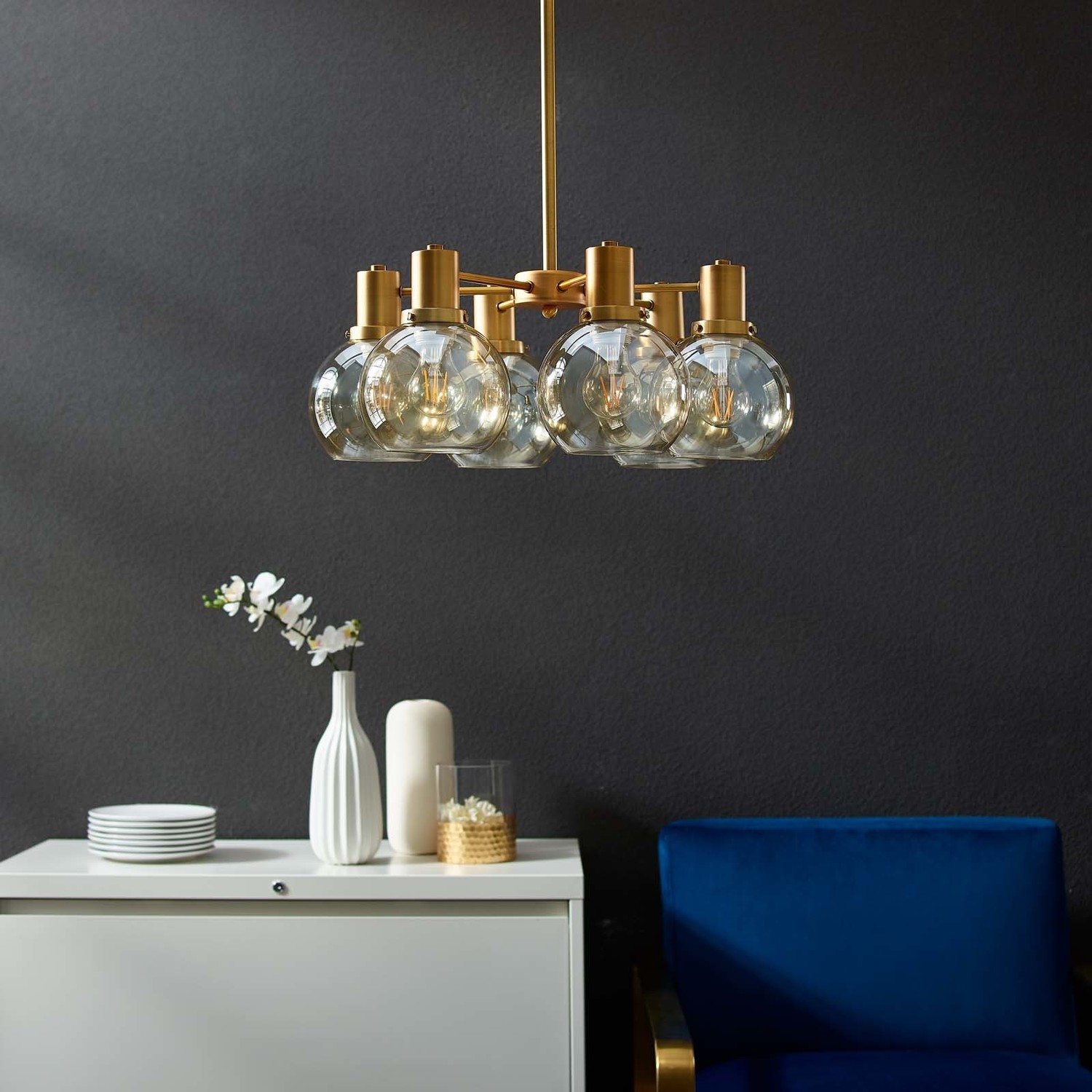 12 light chandelier Modway Furniture Ceiling Lamps