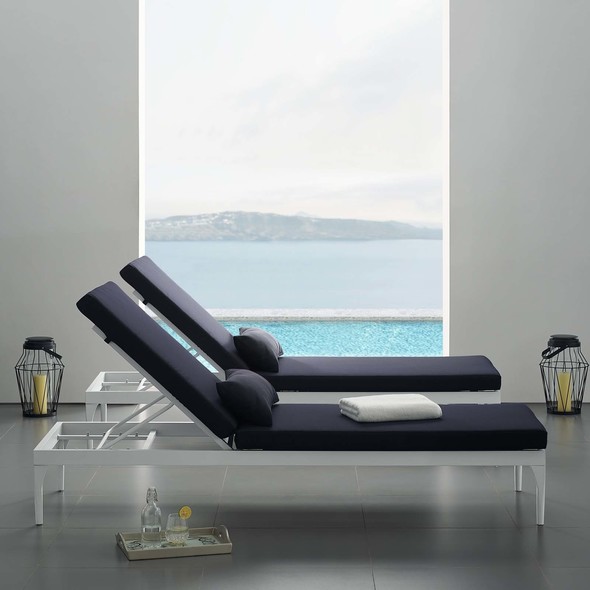 furniture life Modway Furniture Daybeds and Lounges White Navy