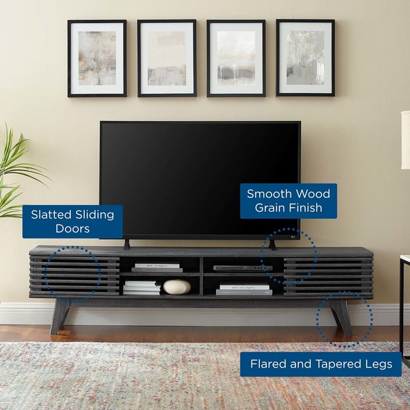 tv console that hides tv Modway Furniture Decor Charcoal