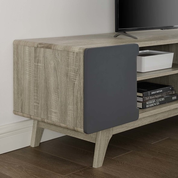 tv wall units for living room Modway Furniture TV Stands-Entertainment Centers Natural Gray