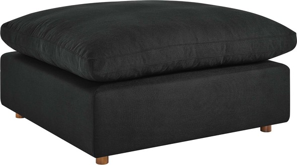 small accent ottoman Modway Furniture Sofas and Armchairs Ottomans and Benches Black