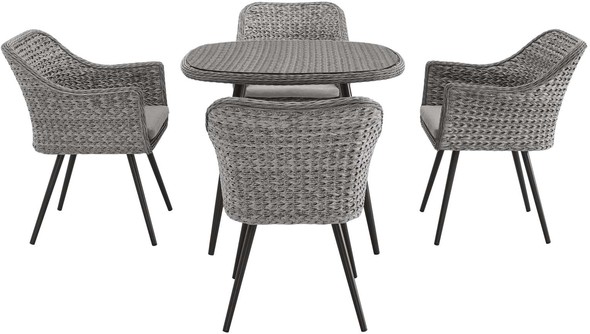 outdoor restaurant tables and chairs Modway Furniture Bar and Dining Gray Gray