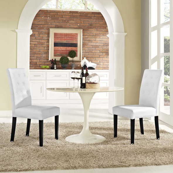comfortable black dining chairs Modway Furniture Dining Chairs White