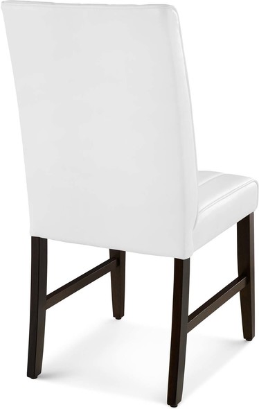 clear dining set Modway Furniture Dining Chairs White