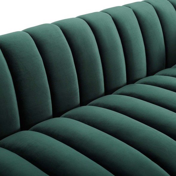 chaise couch with ottoman Modway Furniture Sofas and Armchairs Green