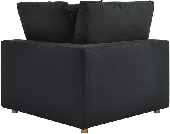mid century loveseat sleeper Modway Furniture Sofas and Armchairs Black