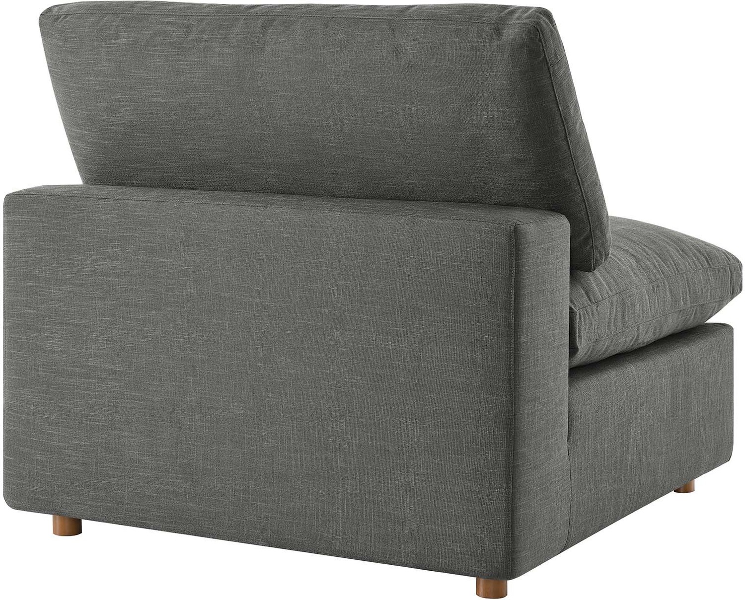 small velvet sectional sofa Modway Furniture Sofas and Armchairs Gray