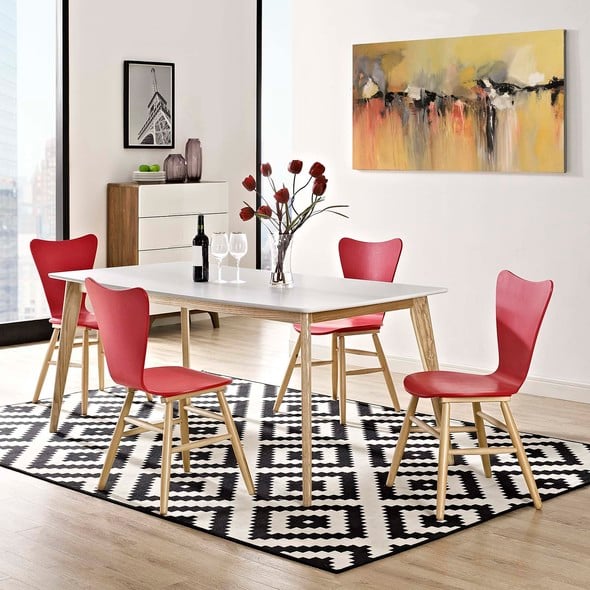 designer dining room chairs Modway Furniture Dining Chairs Red
