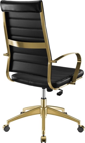black office chairs with wheels Modway Furniture Office Chairs Office Chairs Gold Black