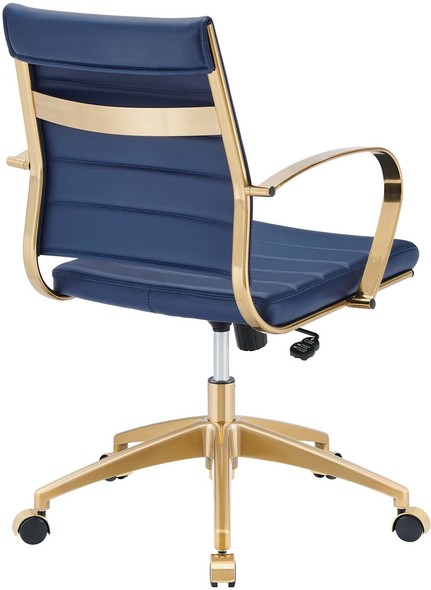 black upholstered desk chair Modway Furniture Office Chairs Office Chairs Gold Navy