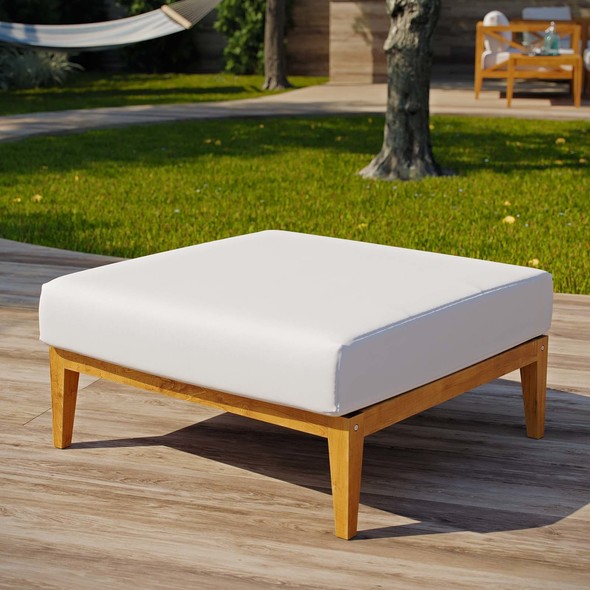 shoe bench with storage and cushion Modway Furniture Daybeds and Lounges Natural White