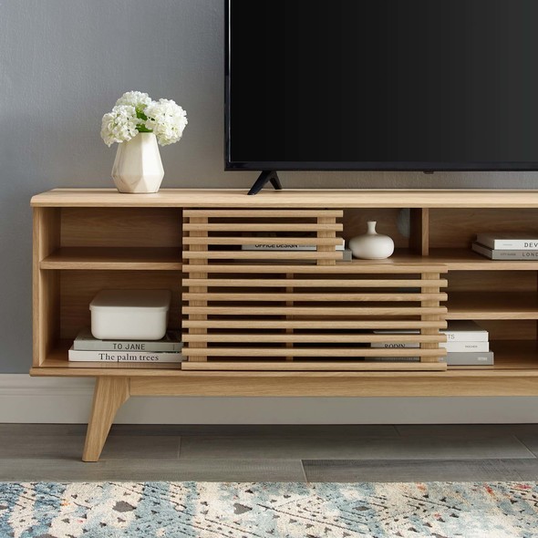 black tv console modern Modway Furniture Tables Oak