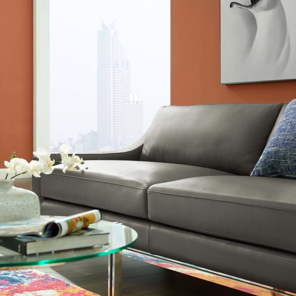 love couch sectional Modway Furniture Sofas and Armchairs Gray