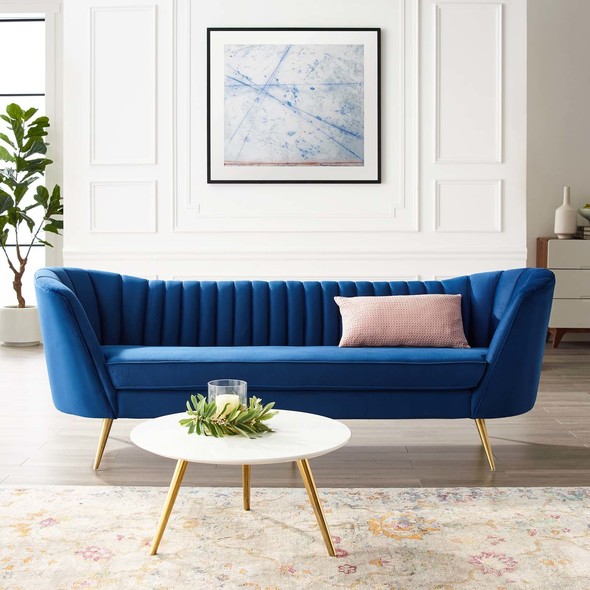 white modern leather sofa Modway Furniture Sofas and Armchairs Navy