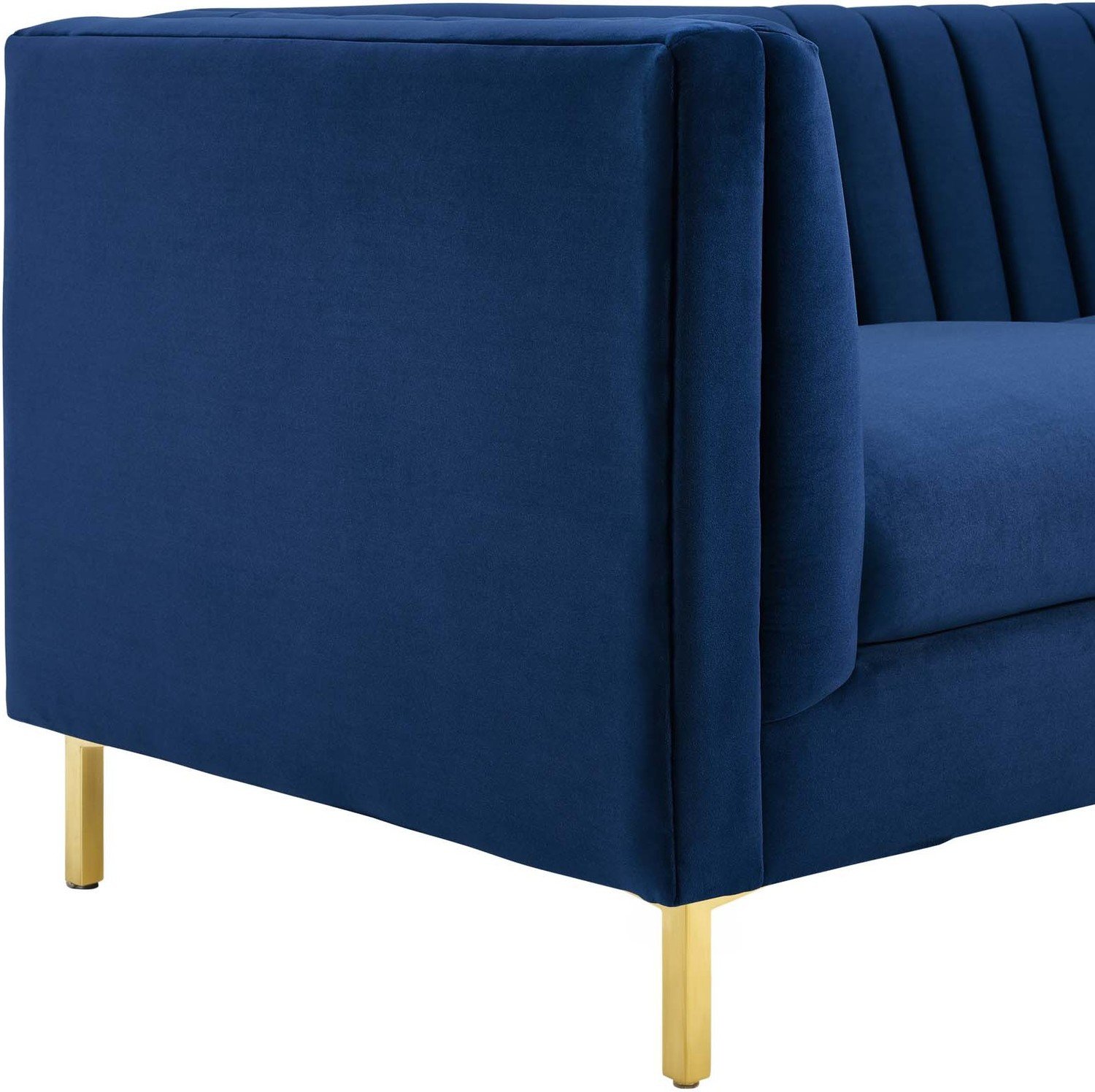 microfiber sectionals Modway Furniture Sofas and Armchairs Navy