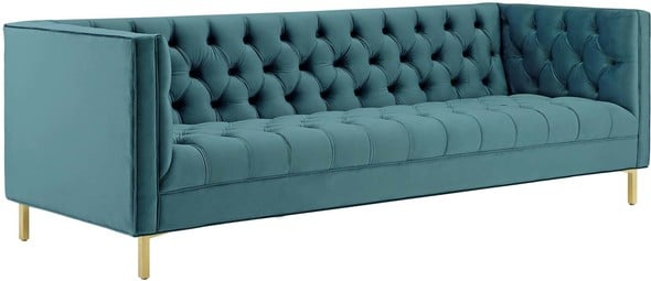 black upholstered sectional Modway Furniture Sofas and Armchairs Sea Blue