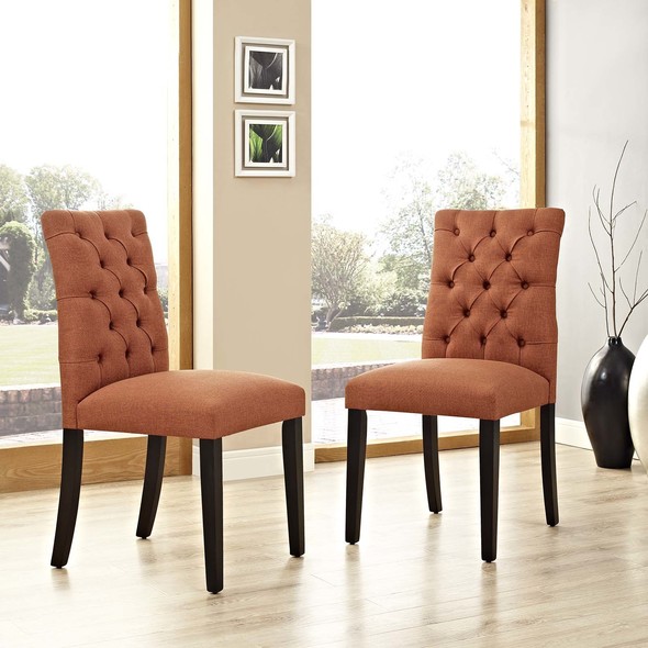 set of four black dining chairs Modway Furniture Dining Chairs Orange