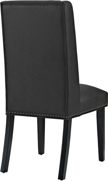 chair gold legs Modway Furniture Dining Chairs Black