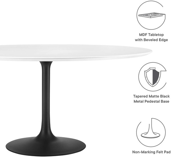cheap round dining table Modway Furniture Bar and Dining Tables Black White