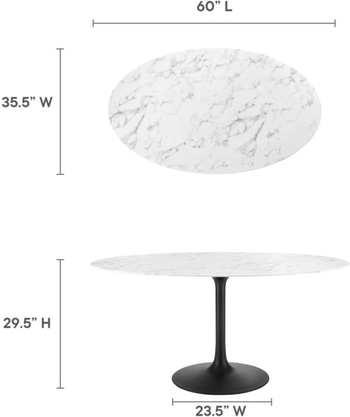 round dining table for 6 with chairs Modway Furniture Bar and Dining Tables Black White
