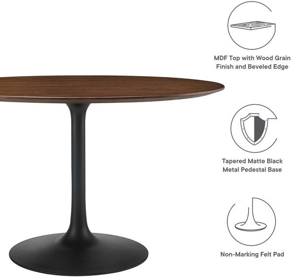 dining table table Modway Furniture Bar and Dining Tables Black Walnut