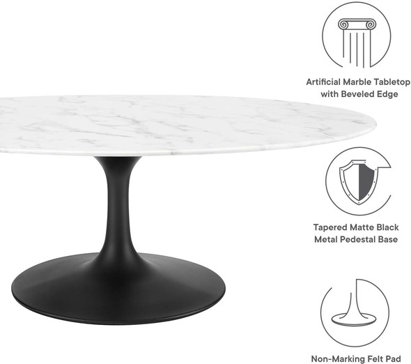 small tables on wheels Modway Furniture Tables Black White