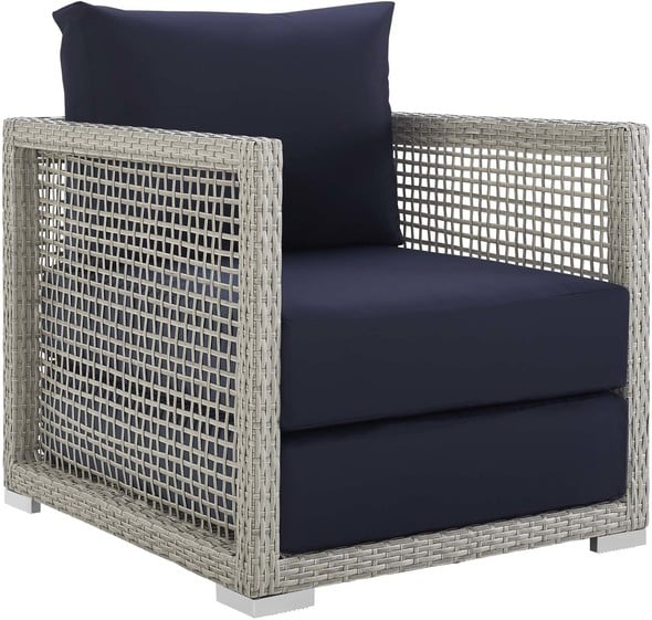 patio bench seat Modway Furniture Sofa Sectionals Outdoor Sofas and Sectionals Gray Navy