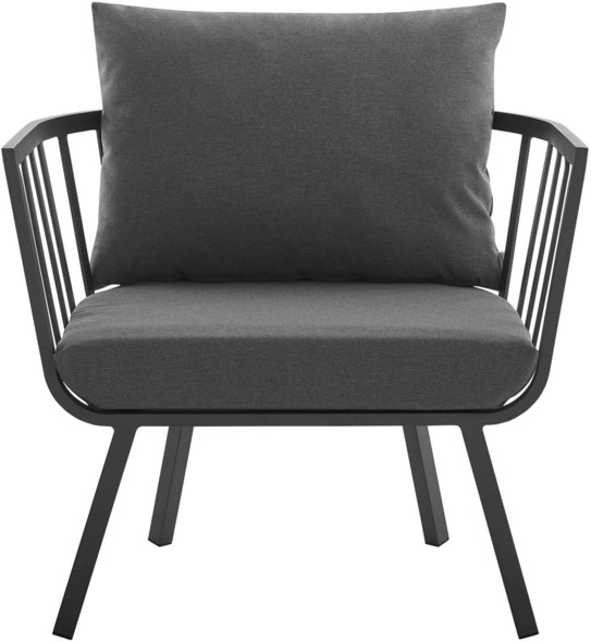 mid century modern upholstered chair Modway Furniture Bar and Dining Gray Charcoal